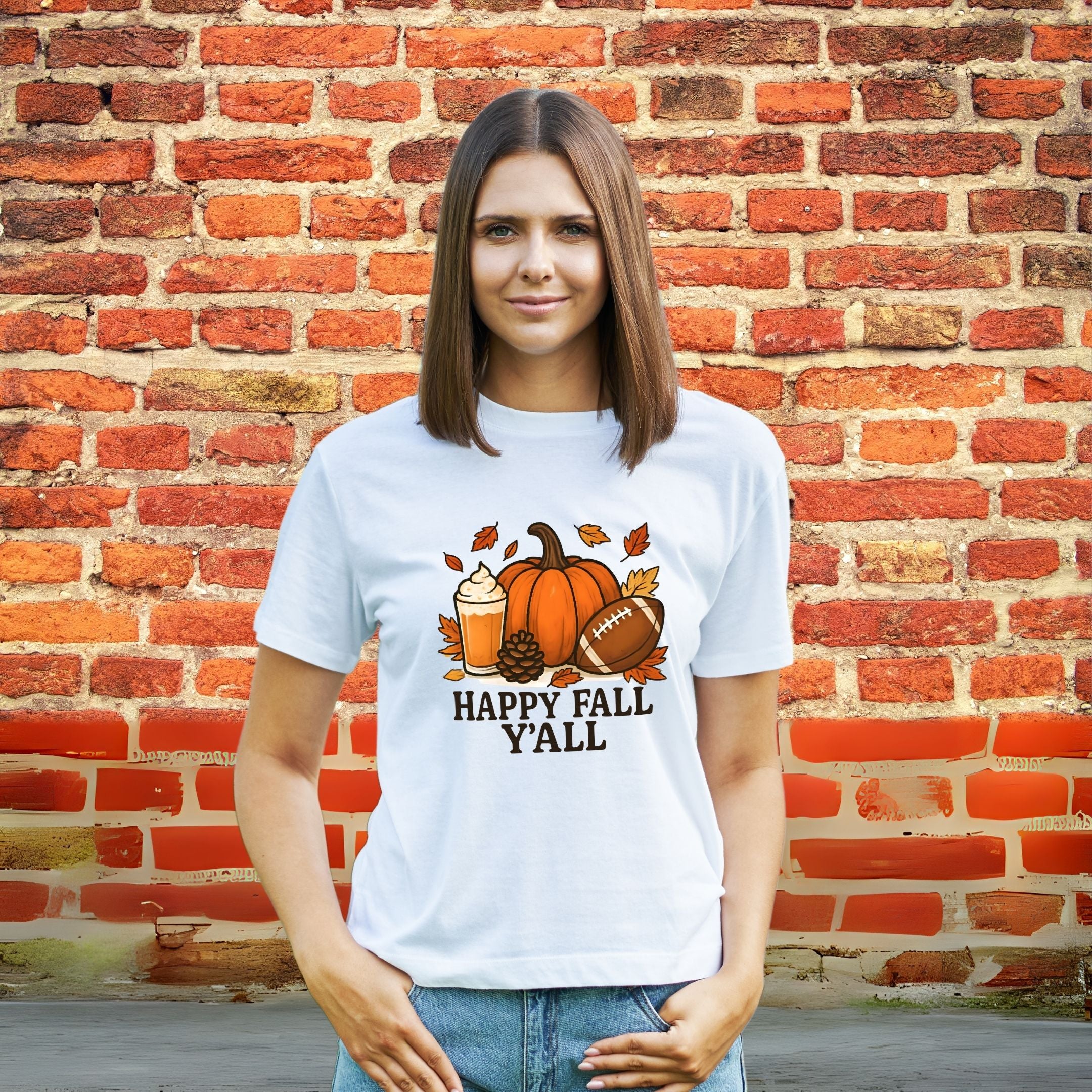 Happy Fall Y’all Cozy Autumn Shirt, Pumpkin Spice Tee, Thanksgiving & Fall Season Apparel