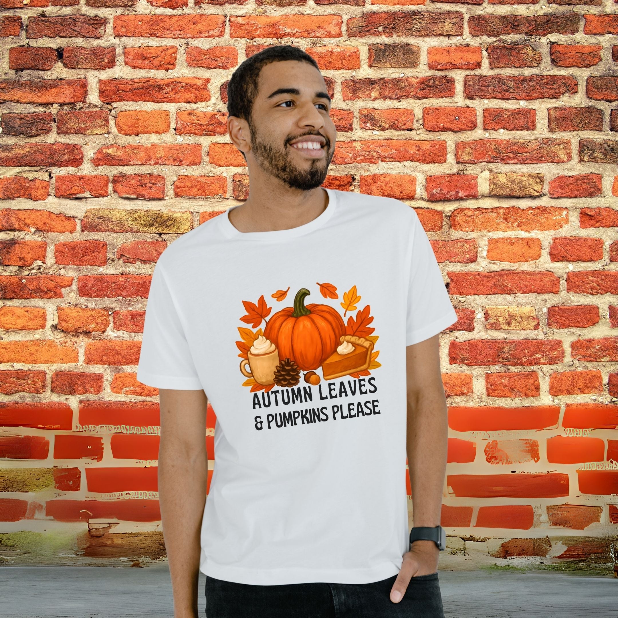 Autumn Leaves & Pumpkins Please Cozy Fall Shirt, Pumpkin Spice Tee, Autumn Aesthetic Apparel