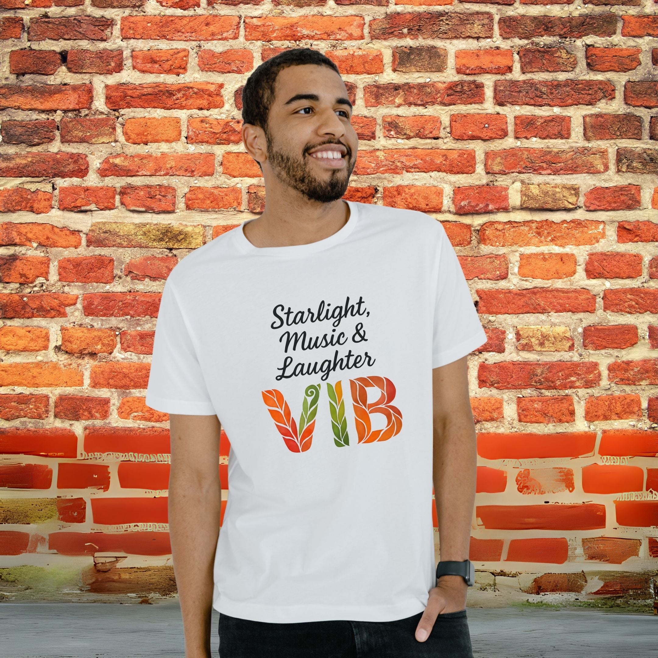 Starlight Music & Laughter Vib Positive Energy Shirt, Dreamy Lifestyle Tee, Uplifting Vibes Apparel