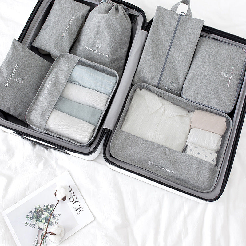 7-Piece Premium Travel Bag Set - Waterproof Organizer Pouches for Luggage Packing - Multi-Size Compression Storage Bags for Suitcases - Efficient Packing System for Vacation