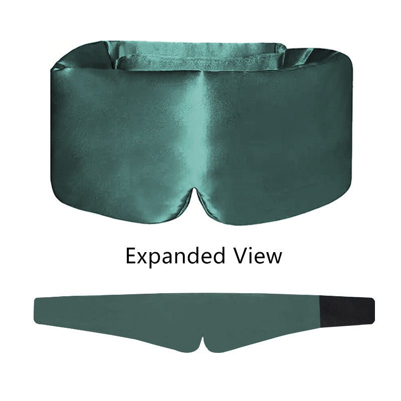 Silk-Like Bamboo Fiber Stretch Satin Eye Mask - Adjustable Blackout Cover for Travel & Deep Sleep