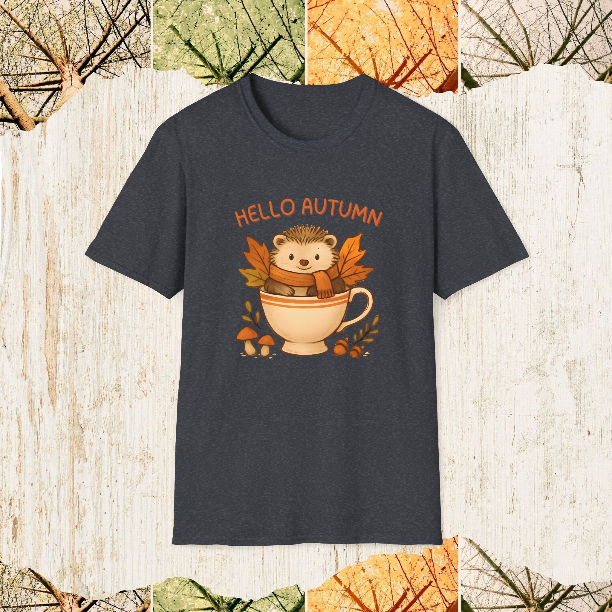 Hello Autumn Cozy Fall Shirt, Pumpkin Season Tee, Autumn Aesthetic Apparel