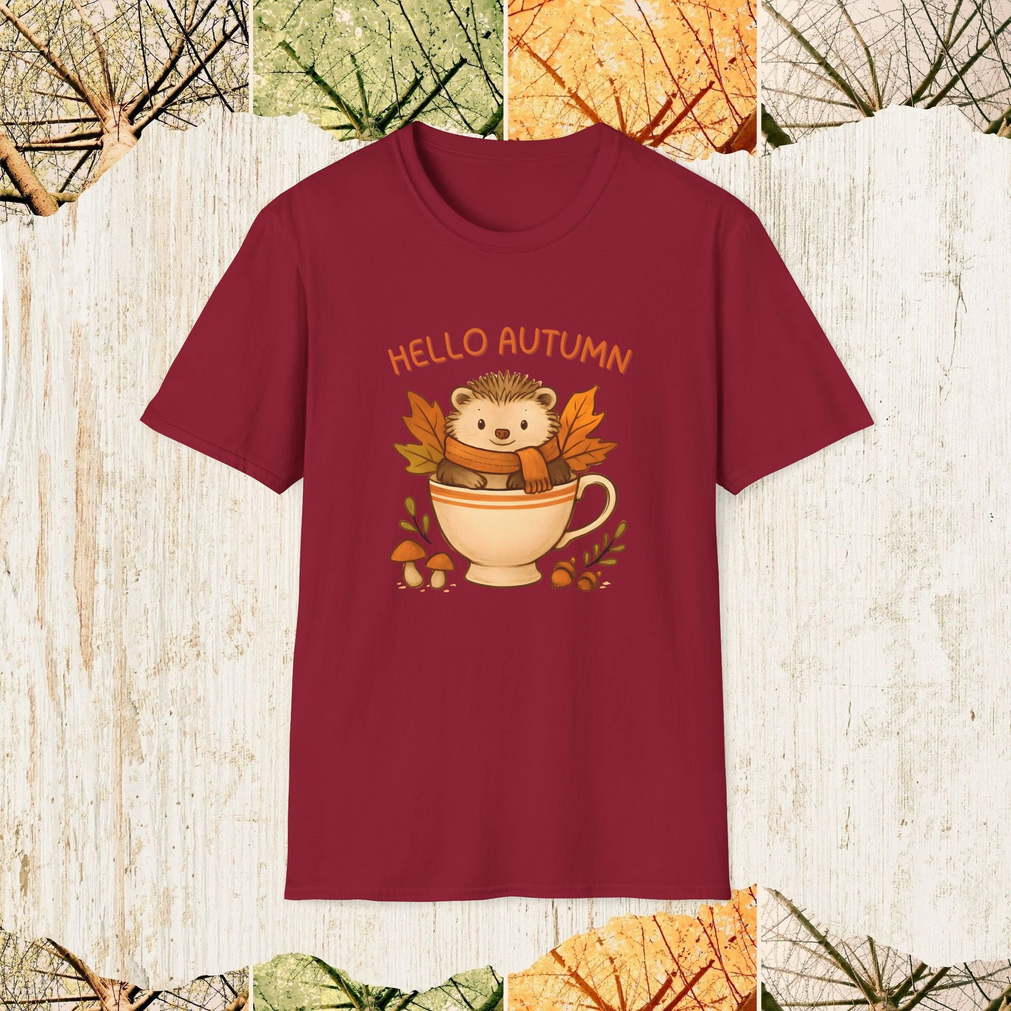 Hello Autumn Cozy Fall Shirt, Pumpkin Season Tee, Autumn Aesthetic Apparel