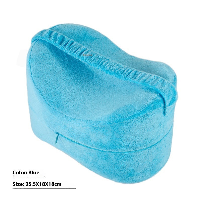 Multi-Position Memory Foam Leg Lock Pillow with Strap - Ergonomic Knee Clip for Side Sleepers Sciatica, Hip & Back Pain Relief
