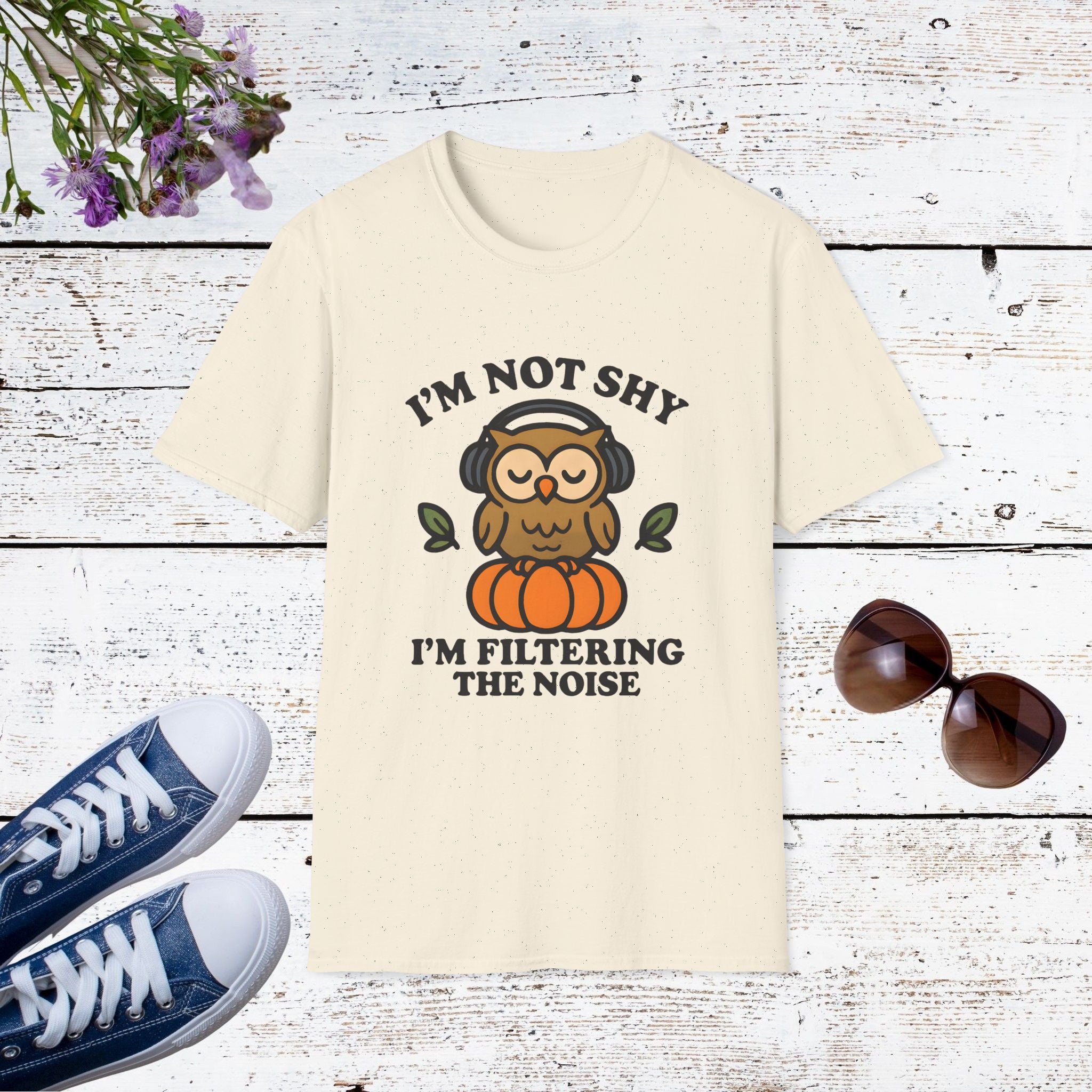 I’m Not Shy I’m Filtering the Noise Funny Introvert Shirt, Social Battery Tee, Quiet Confidence Apparel