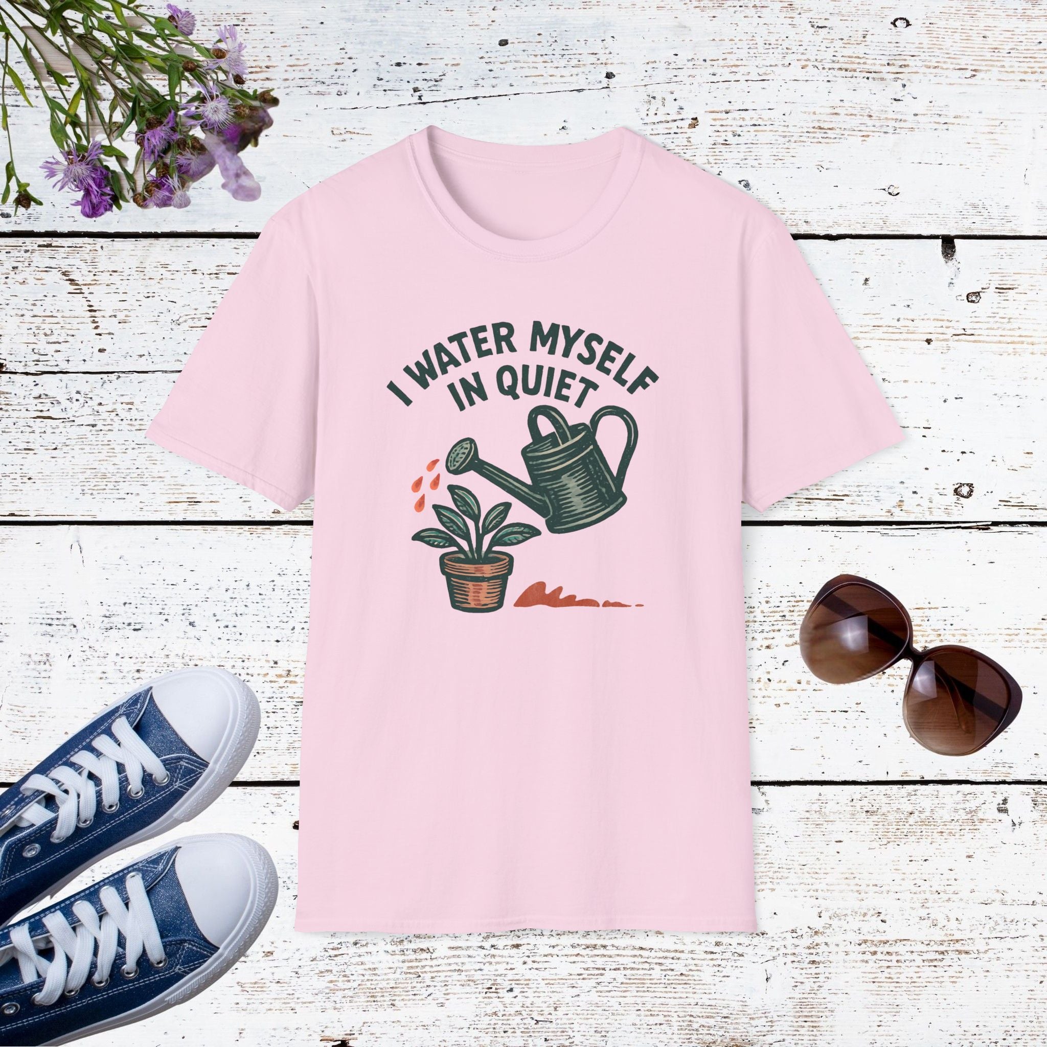 I Water Myself in Quiet Introvert Shirt, Self-Growth Tee, Mindfulness & Healing Gift