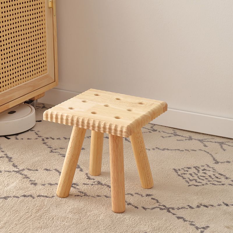 Cookie-Inspired Solid Wood Bench – Compact Minimalist Stool for Hallways and Small Rooms