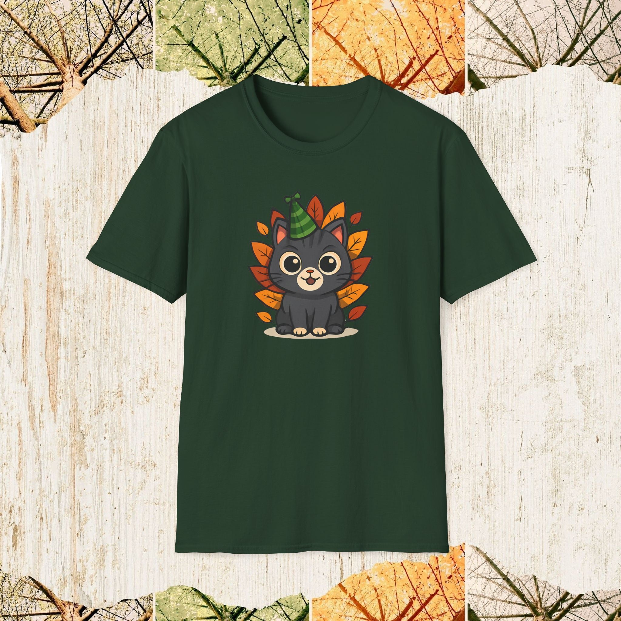 Cat Autumn Vibe Fall Cat Lover Shirt, Cozy Pumpkin Season Tee, Autumn Feline Apparel