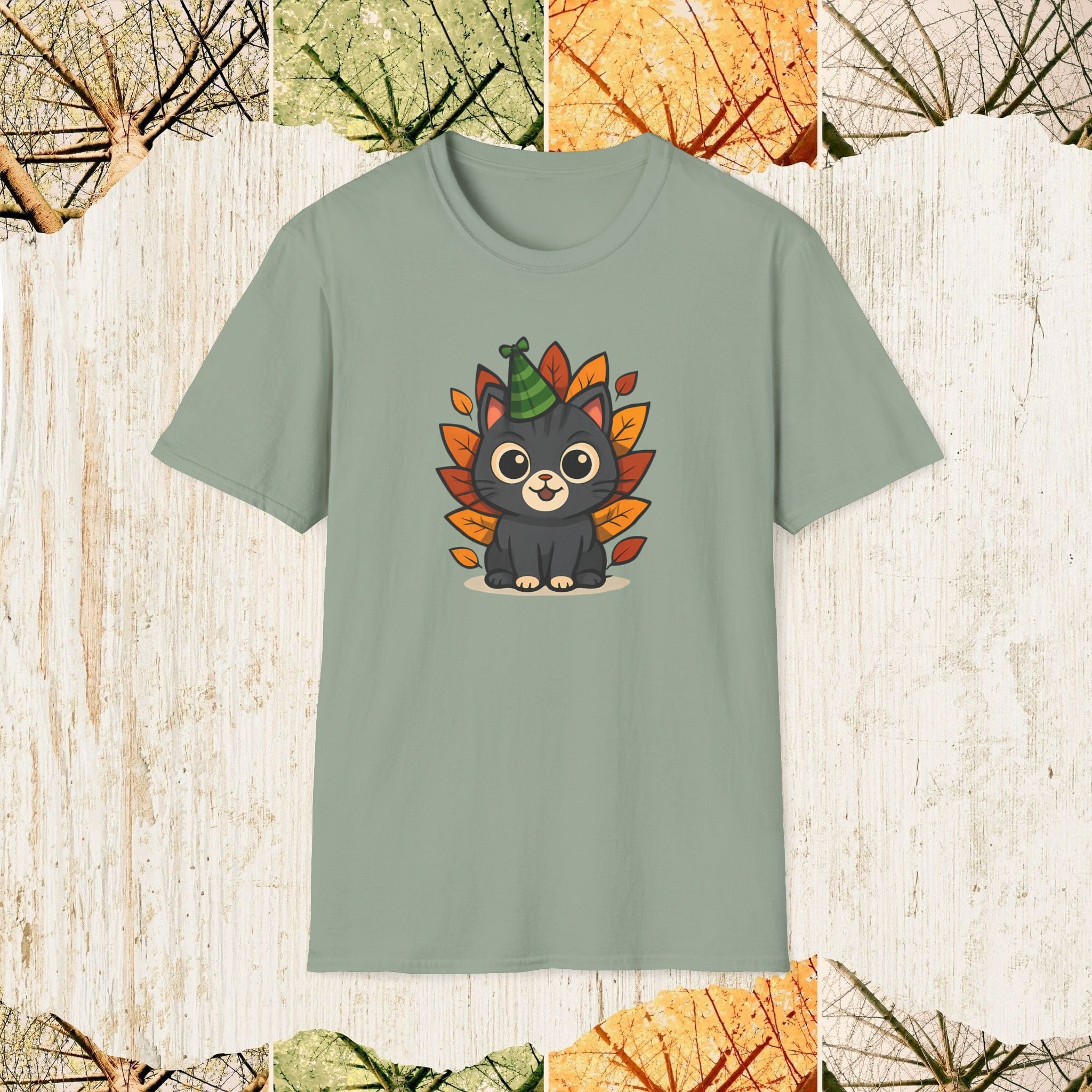 Cat Autumn Vibe Fall Cat Lover Shirt, Cozy Pumpkin Season Tee, Autumn Feline Apparel