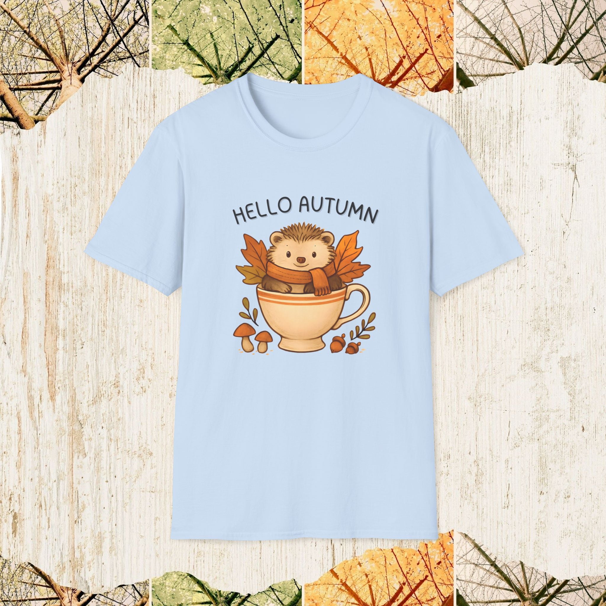 Hello Autumn Cozy Fall Shirt, Pumpkin Season Tee, Autumn Aesthetic Apparel