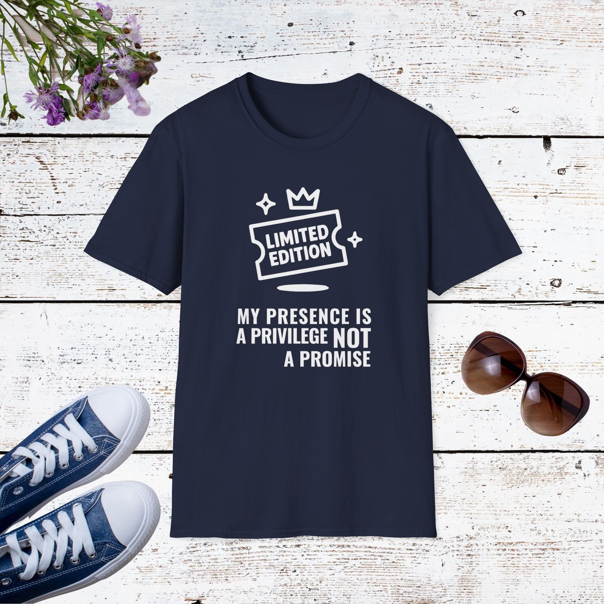 Limited Edition My Presence Is a Privilege Not a Promise Shirt, Statement Introvert Tee, Bold Confidence Gift
