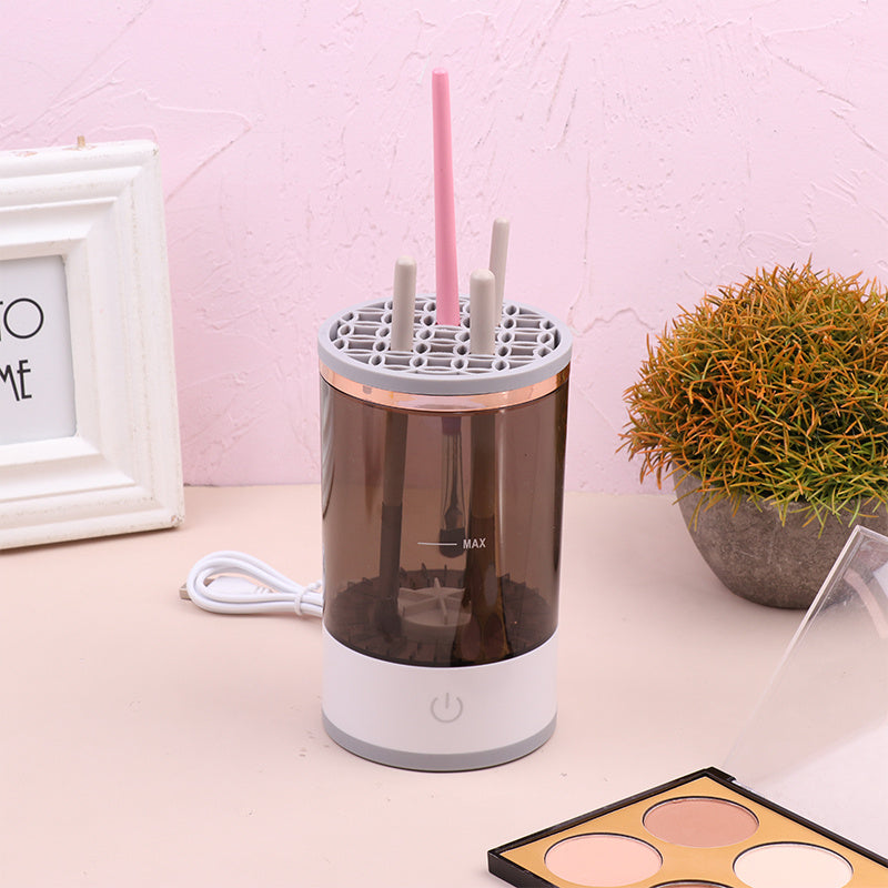 Electric Makeup Brush Cleaner – Portable USB Rechargeable Brush Spinner for Eye Shadow & Face Brushes