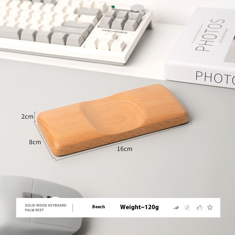 Black Walnut Wooden Wrist Rest - Solid Wrist Support for Mechanical Keyboards & Mouse Trays