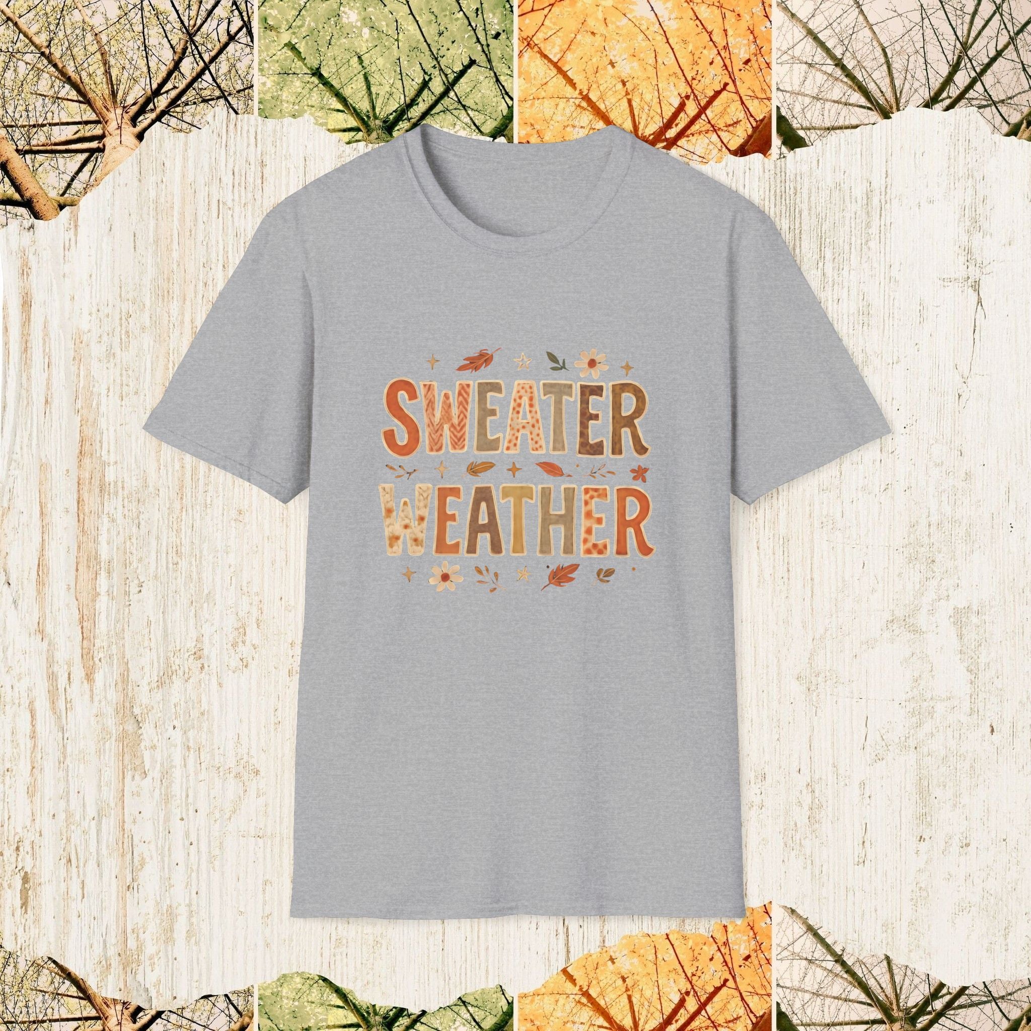Sweater Weather Cozy Fall Shirt, Autumn Aesthetic Tee