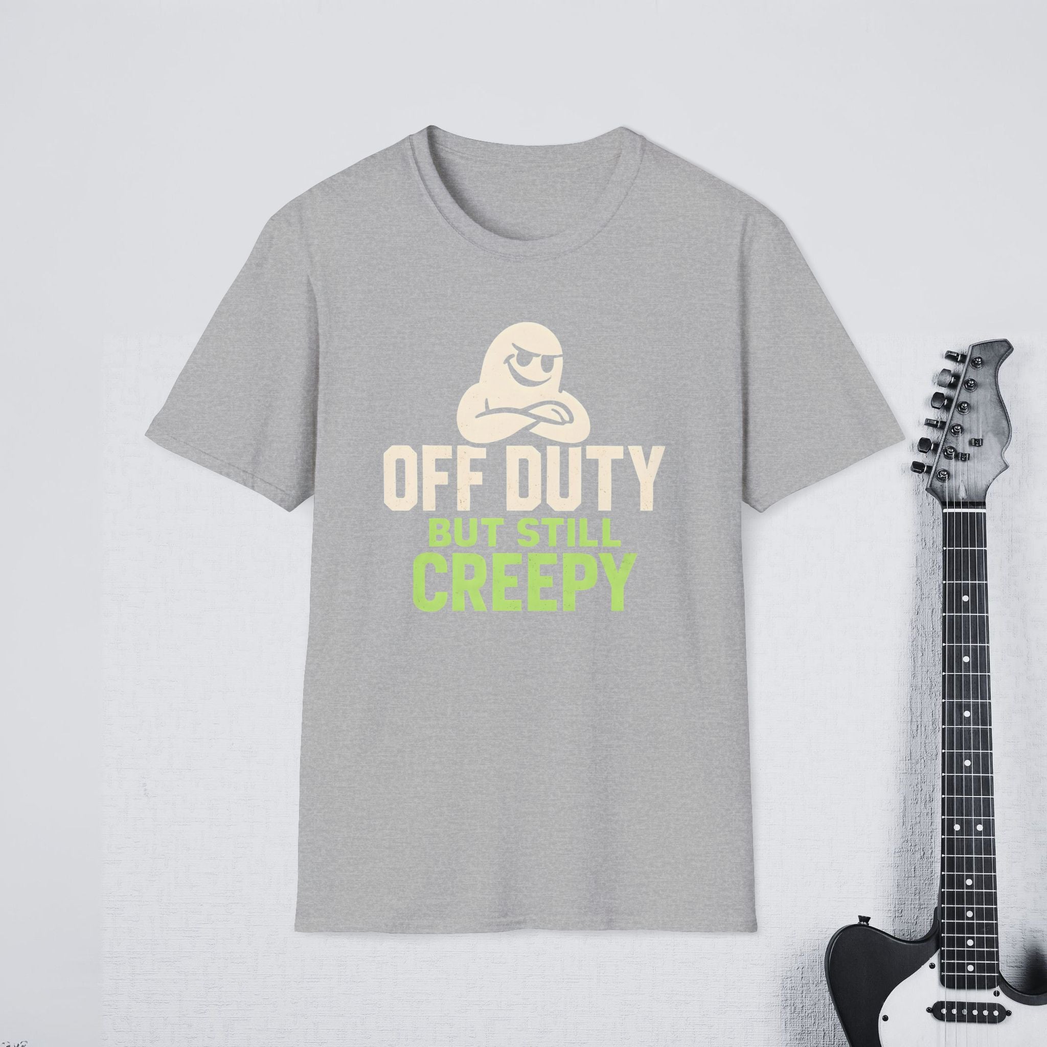 Off Duty But Still Creepy Funny Gothic Shirt, Spooky Humor Tee, Halloween Vibes Apparel