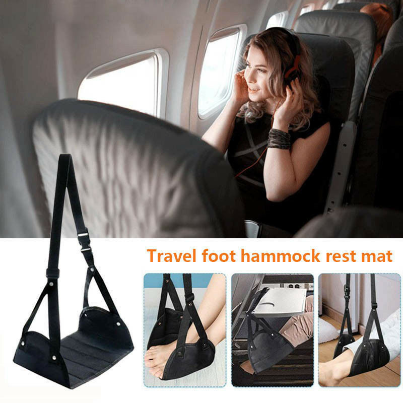 Portable Foot Hammock with Memory Foam – Enhanced Support for Relaxed Feet, Ideal for Long Flights & Desk Use