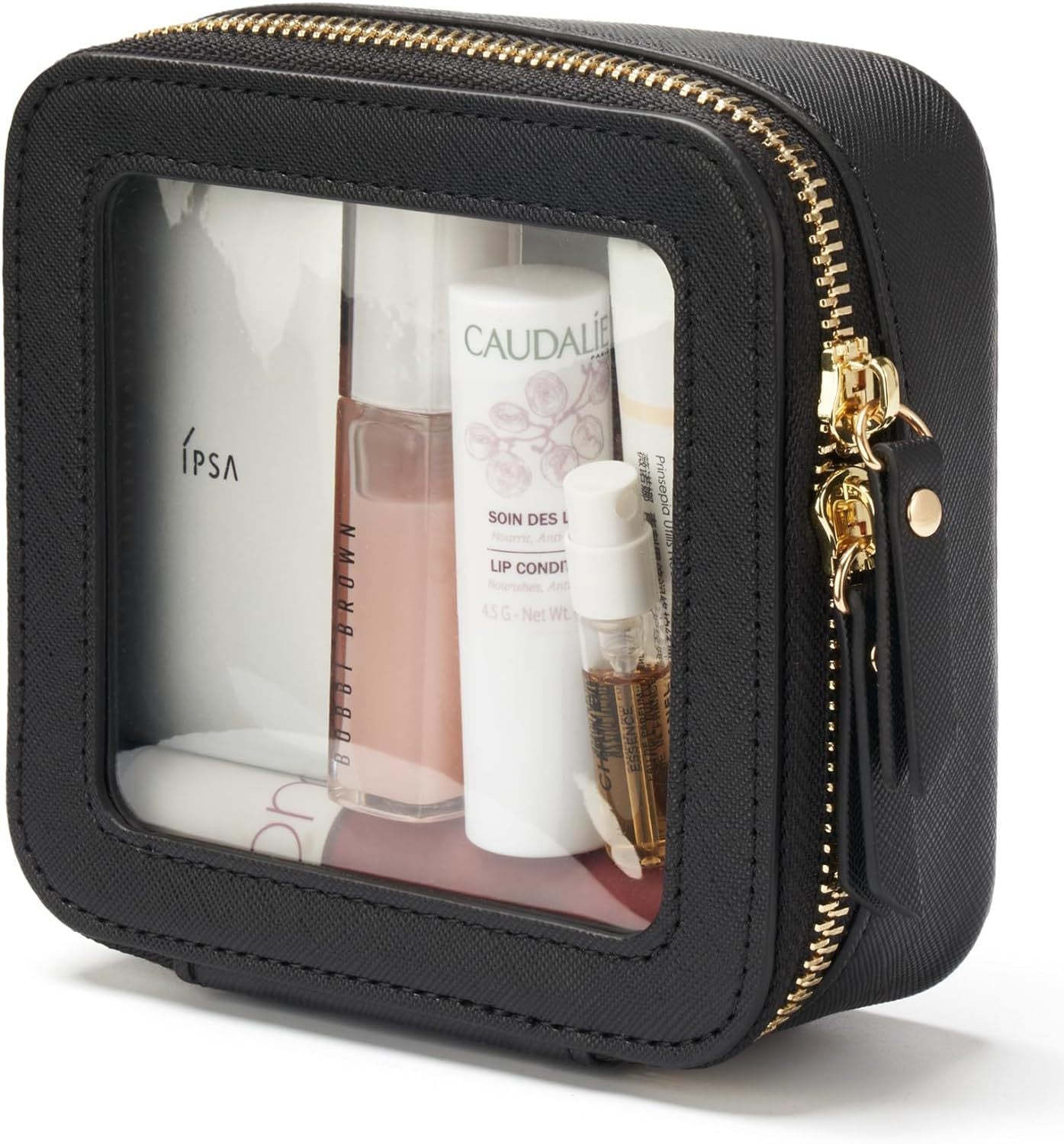 Mini Clear Makeup Bag – Small Waterproof Organizer for Cosmetics & Toiletries PU Material