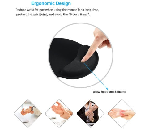 Wrist Rest Pad Set for Keyboard & Mouse - Soft Memory Foam Support for All-Day Typing & Gaming Comfort