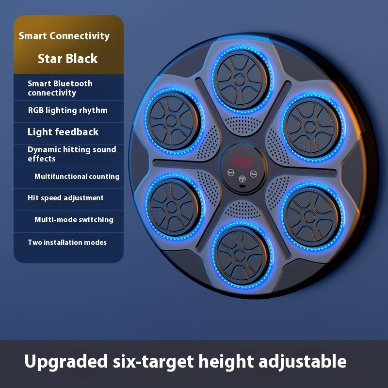 Music Boxing Machine with RGB Lights – Bluetooth, Speed Adjustable, Adult & Fitness Mode for Home Workouts