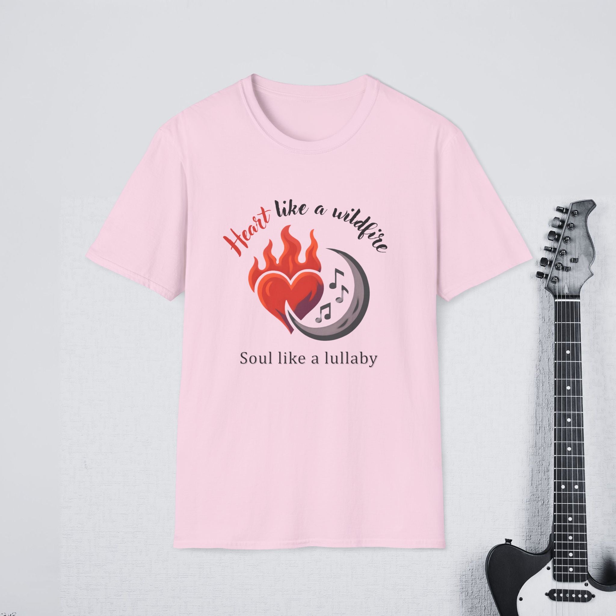 Heart Like a Wildfire Soul Like a Lullaby Streetwear Shirt, Aesthetic Mindset Tee, Bold & Soft Apparel