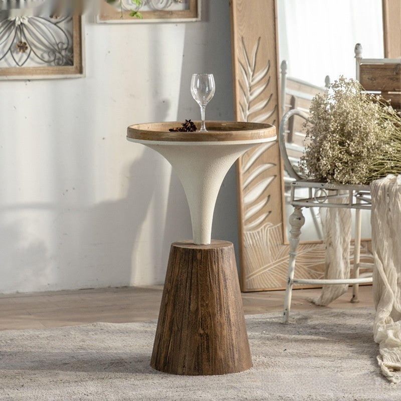 Scandinavian Coffee Table – Round Wooden Tea Table for Modern Living Rooms
