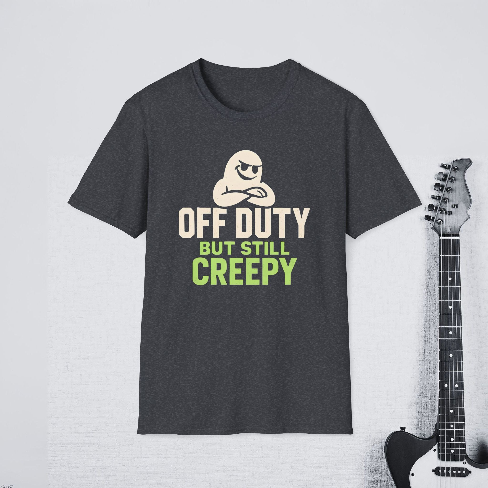 Off Duty But Still Creepy Funny Gothic Shirt, Spooky Humor Tee, Halloween Vibes Apparel