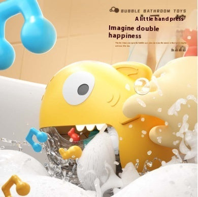 Baby Bath Bubble Blower Toy - Cute Music Machine with LED Lights for Toddler Water Play