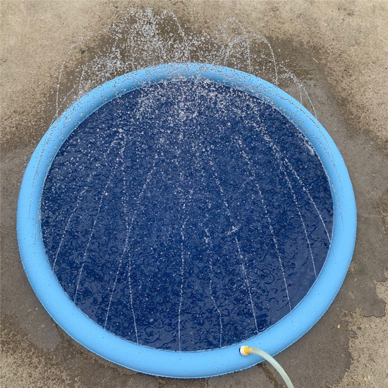 Backyard Water Play Mat - Summer Splash Pad for Kids & Pets with Anti-Slip Surface