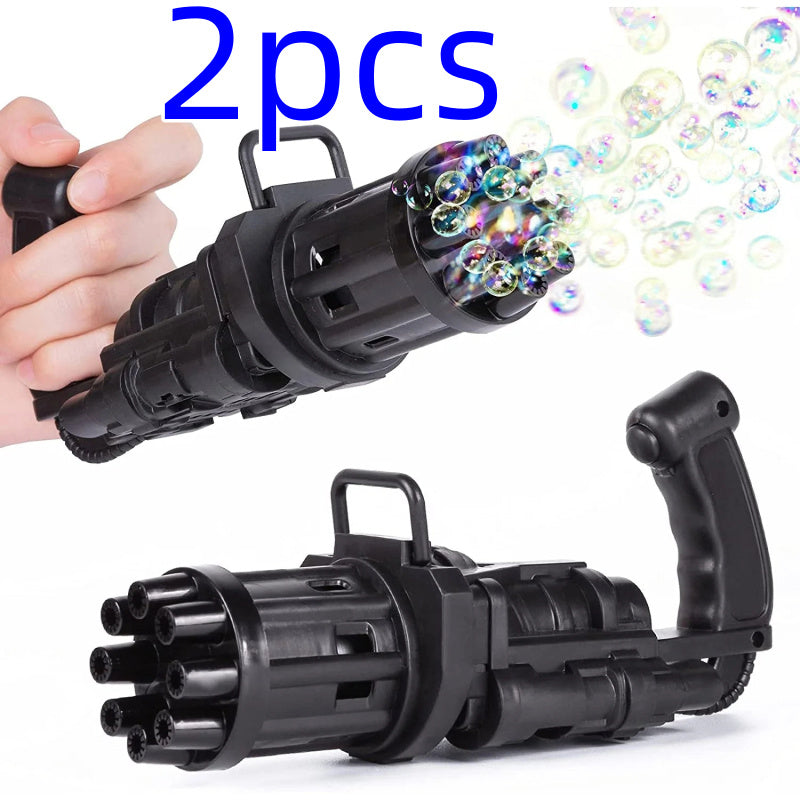 Kids Water Gun Bubble Maker - Cute Gum Ball Machine Shaped Bath Toy with Bubble Blowing