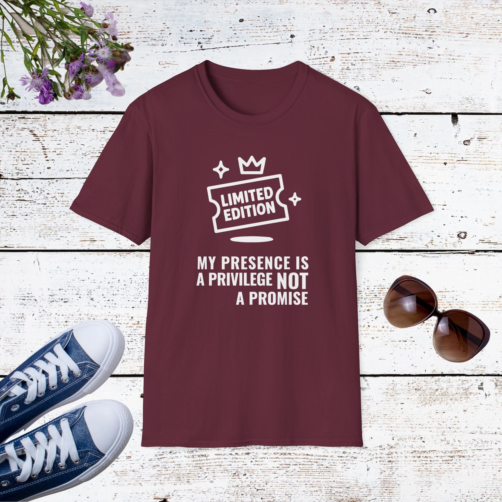 Limited Edition My Presence Is a Privilege Not a Promise Shirt, Statement Introvert Tee, Bold Confidence Gift