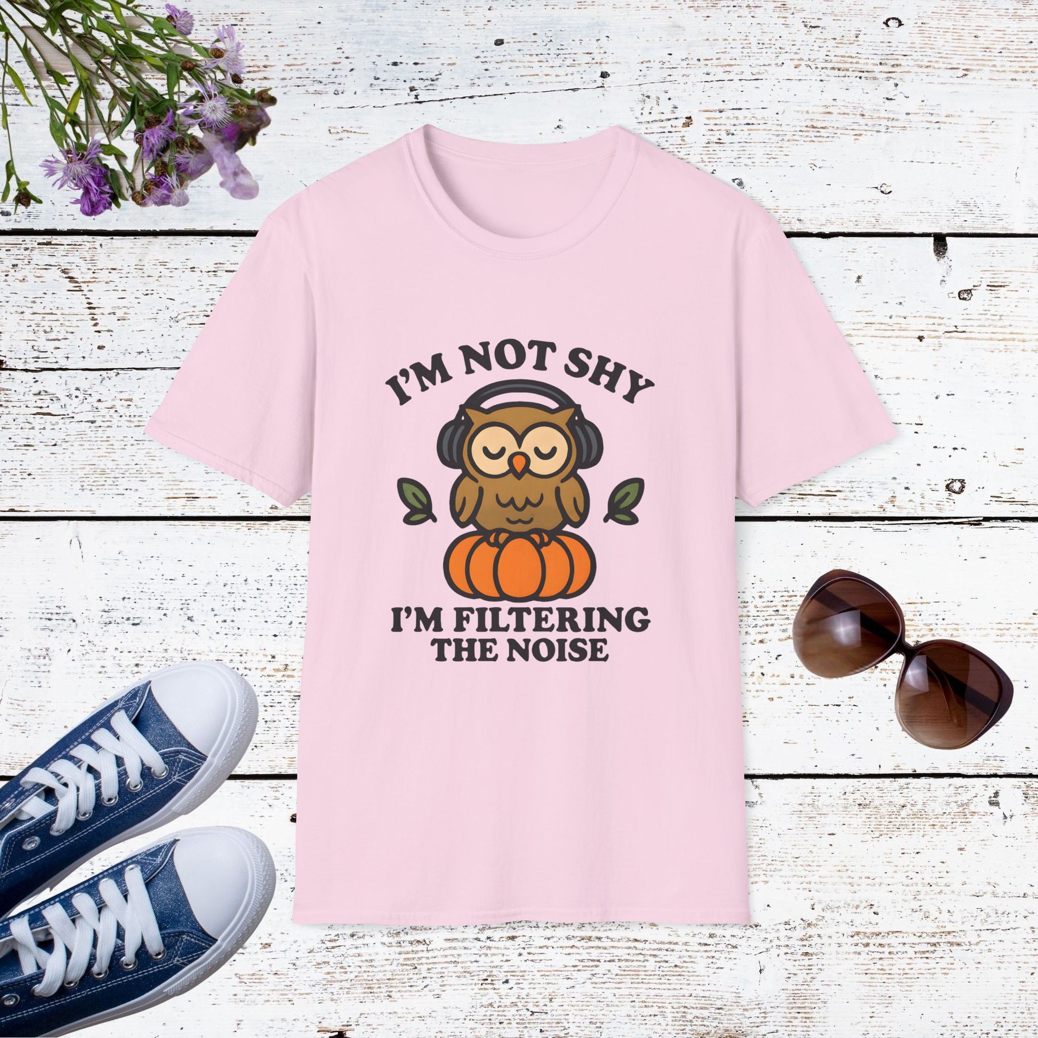 I’m Not Shy I’m Filtering the Noise Funny Introvert Shirt, Social Battery Tee, Quiet Confidence Apparel