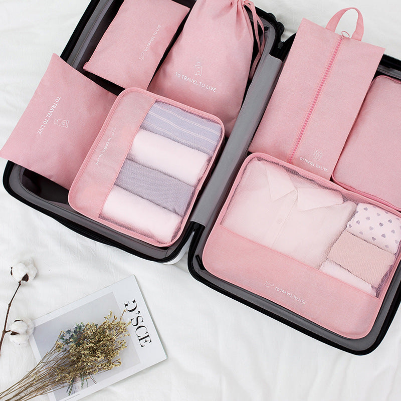 7-Piece Premium Travel Bag Set - Waterproof Organizer Pouches for Luggage Packing - Multi-Size Compression Storage Bags for Suitcases - Efficient Packing System for Vacation