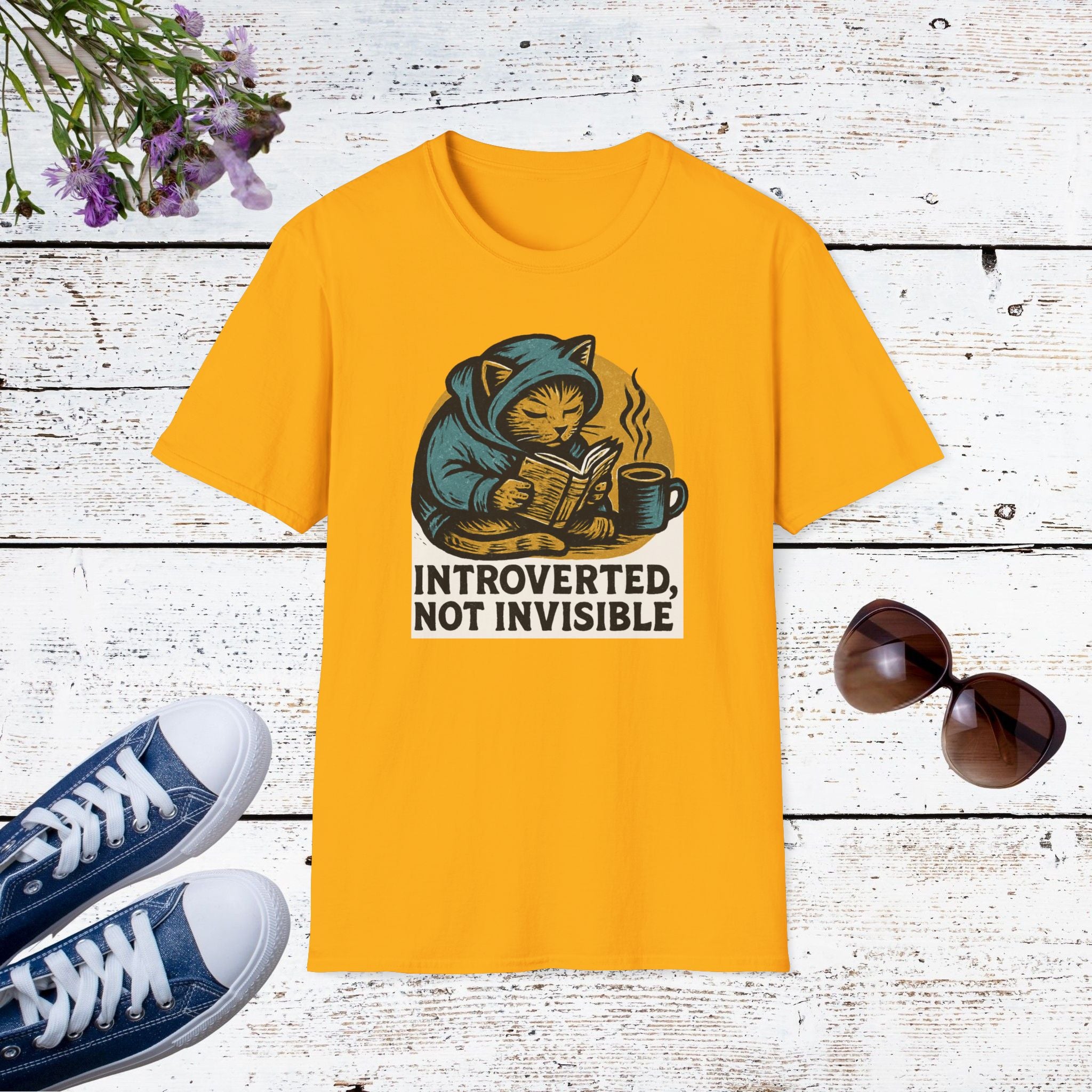 Introverted Not Invisible Bold Introvert Statement Shirt, Minimalist Empowerment Tee, Personality Gift