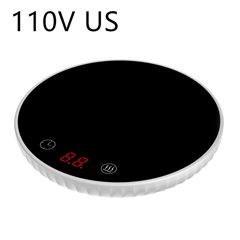 Touch-Control Electric Cup Warmer Fast 2-Temp Heating for Coffee & Tea, Auto Shut-Off, Digital Display (Black/White/Green)