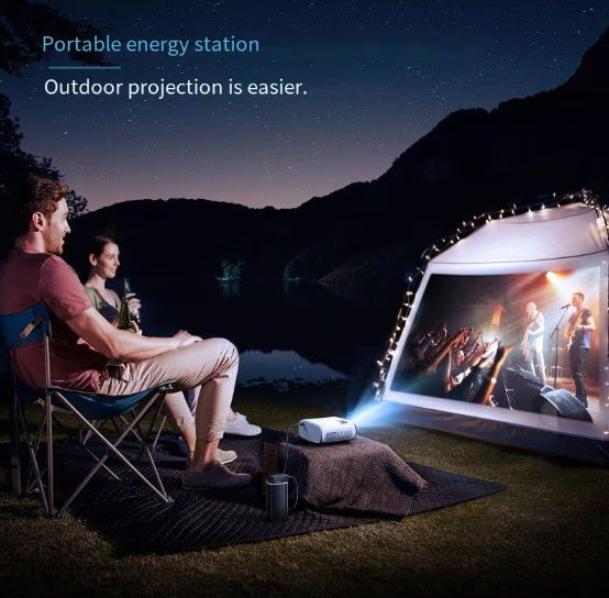 Mini HD Projector – 1080P Portable Home Theater with Tripod Plug & Play Movie Night for Android/iOS/Windows/TV Stick/USB
