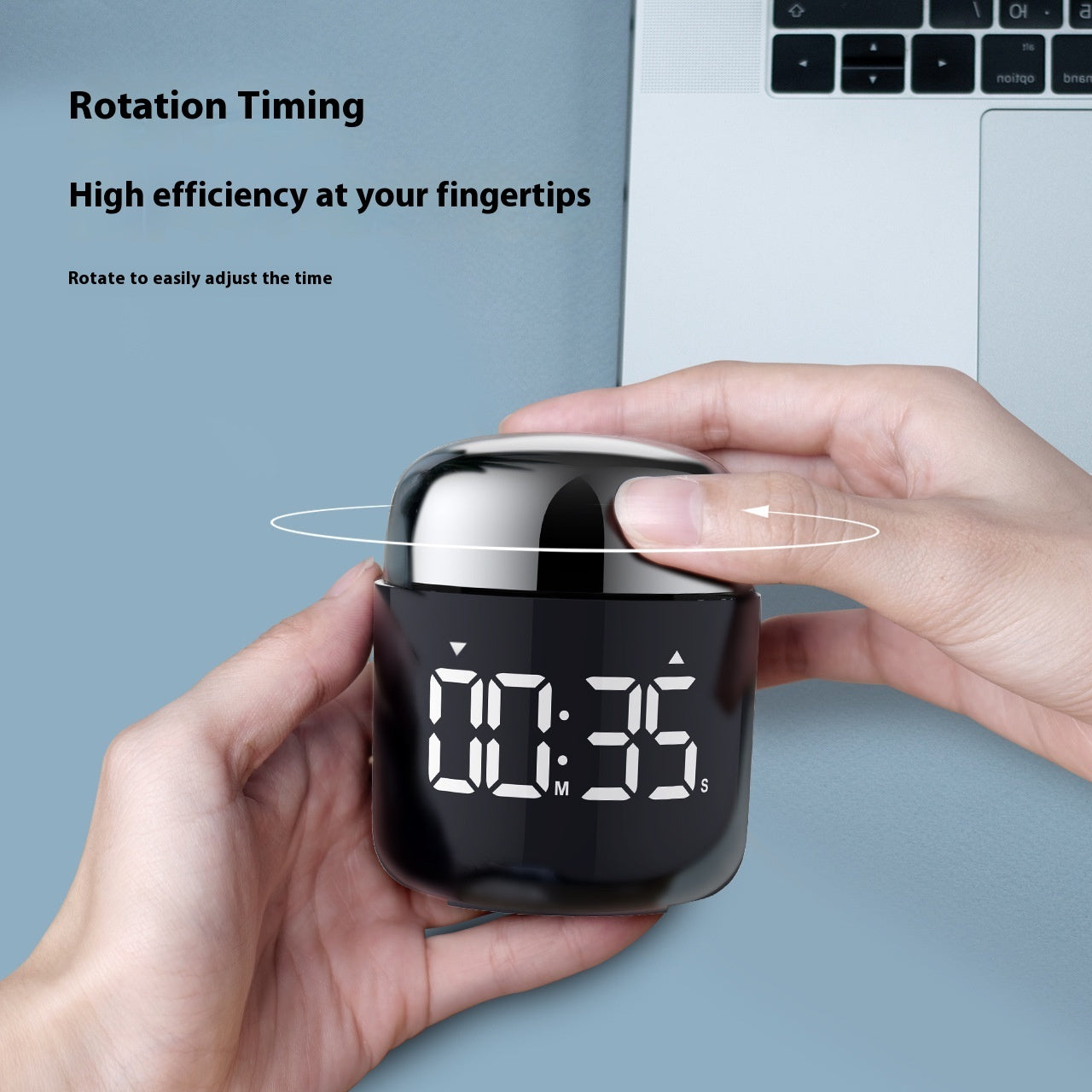 Creative LED Timer Twist-to-Set Countdown with Adjustable Volume & Brightness