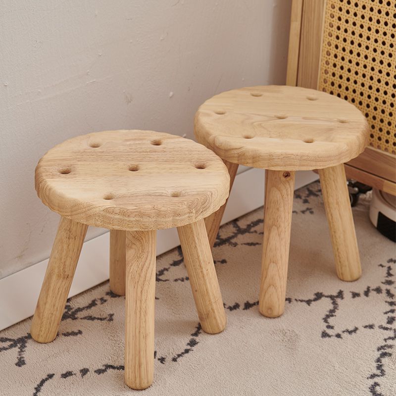 Cookie-Inspired Solid Wood Bench – Compact Minimalist Stool for Hallways and Small Rooms