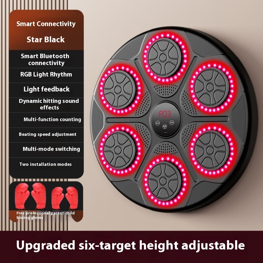 Music Boxing Machine with RGB Lights – Bluetooth, Speed Adjustable, Adult & Fitness Mode for Home Workouts