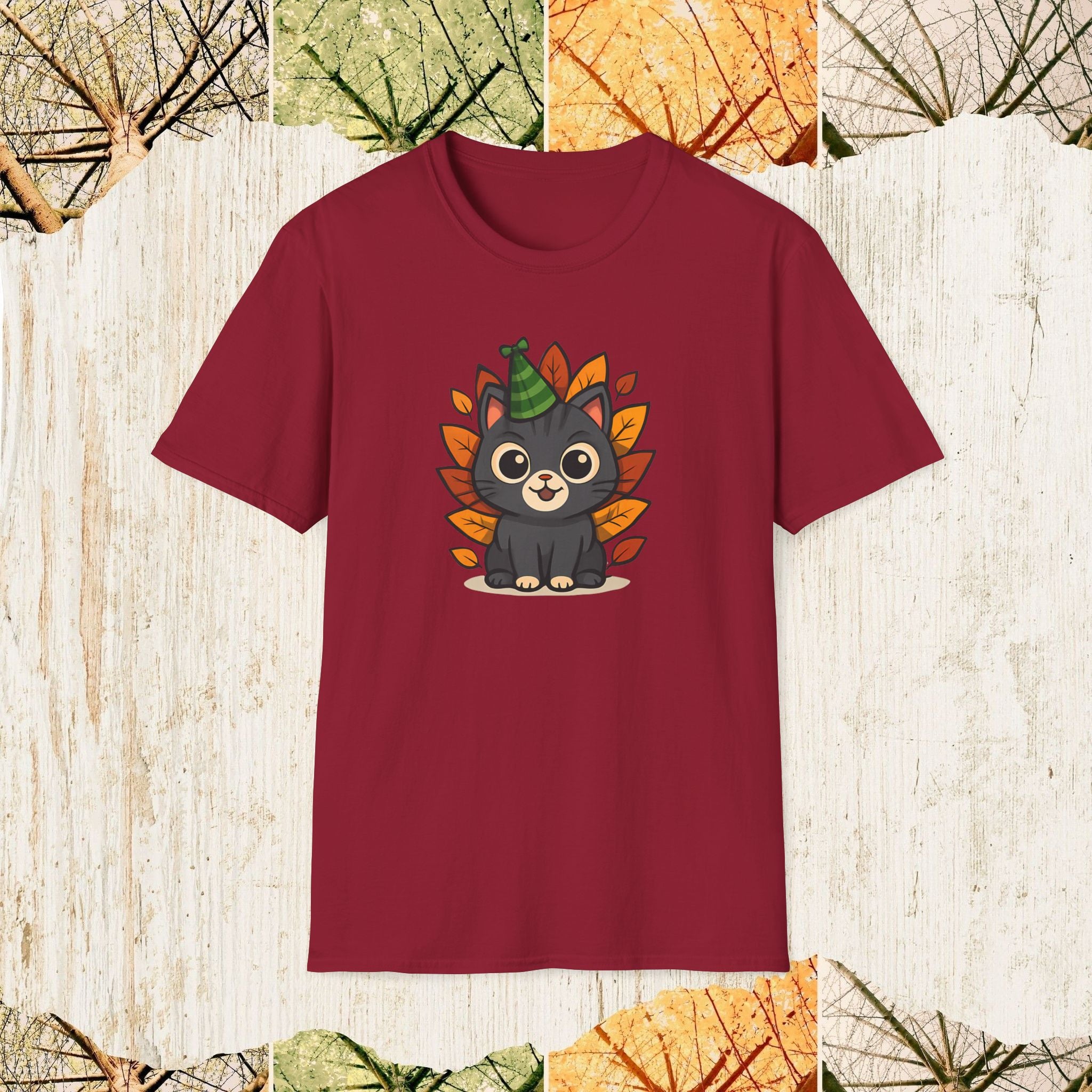 Cat Autumn Vibe Fall Cat Lover Shirt, Cozy Pumpkin Season Tee, Autumn Feline Apparel