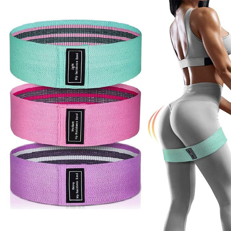 Hip Resistance Band for Squats & Yoga – Latex & Polyester Tension Ring for Home Workout & Muscle Toning