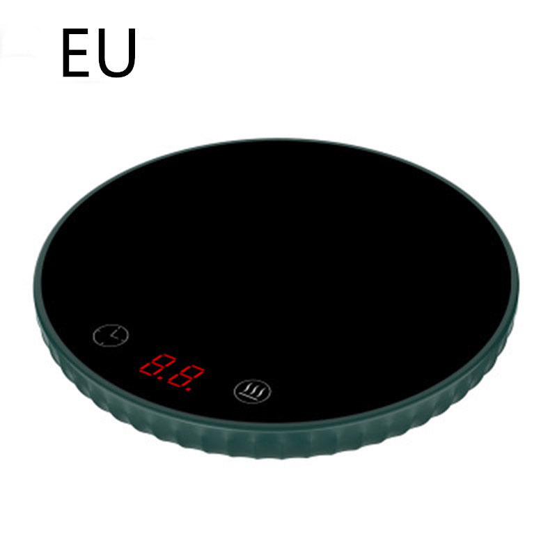 Touch-Control Electric Cup Warmer Fast 2-Temp Heating for Coffee & Tea, Auto Shut-Off, Digital Display (Black/White/Green)
