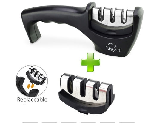 3‑Stage Kitchen Knife Sharpener - Detachable, Easy‑Clean Tool with Ergonomic Handle