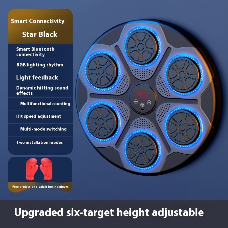 Music Boxing Machine with RGB Lights – Bluetooth, Speed Adjustable, Adult & Fitness Mode for Home Workouts