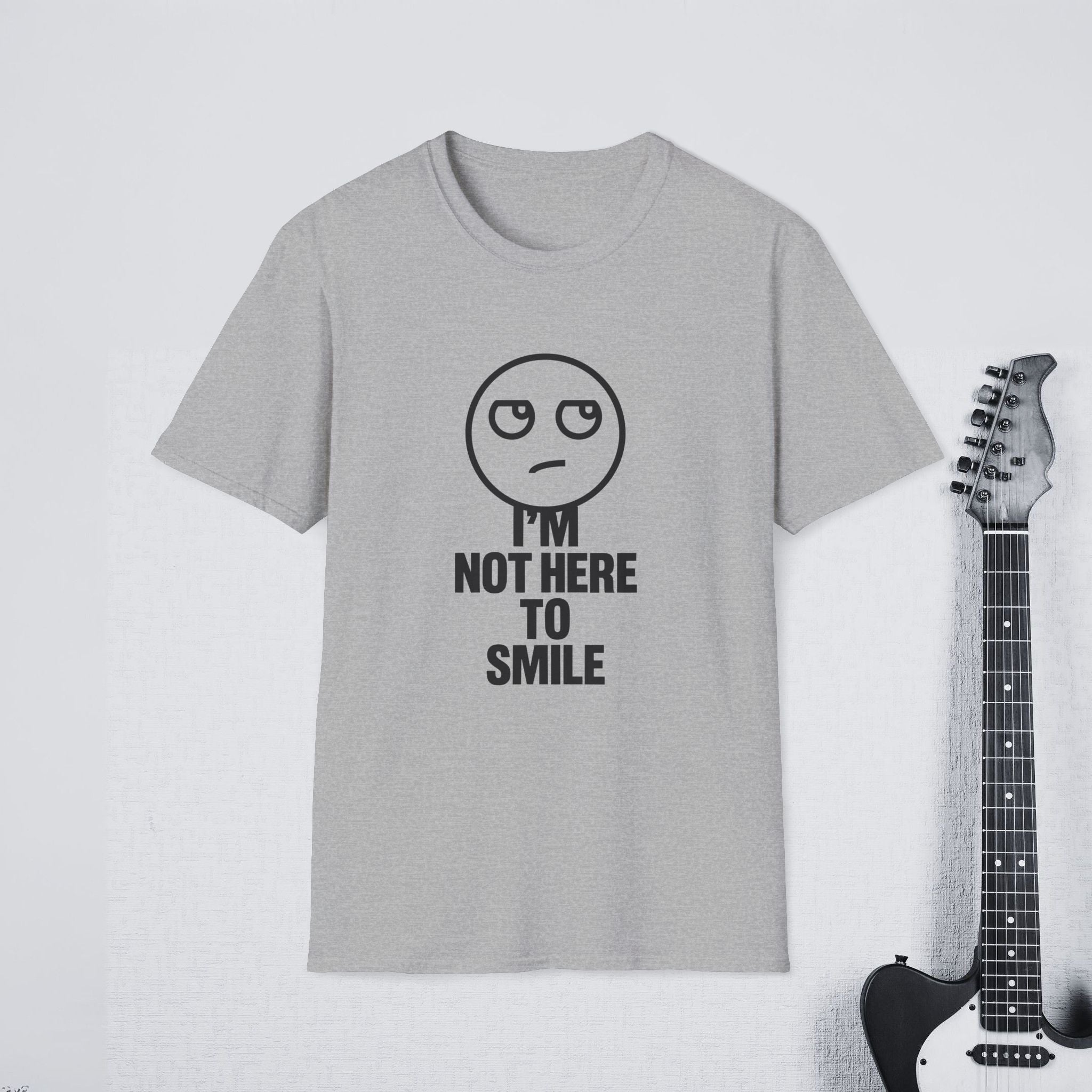 I’m Not Here to Smile Funny Introvert Shirt, Savage Streetwear Tee, Sarcastic Mood Apparel