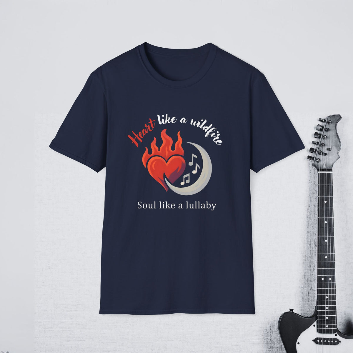 Heart Like a Wildfire Soul Like a Lullaby Streetwear Shirt, Aesthetic Mindset Tee, Bold & Soft Apparel