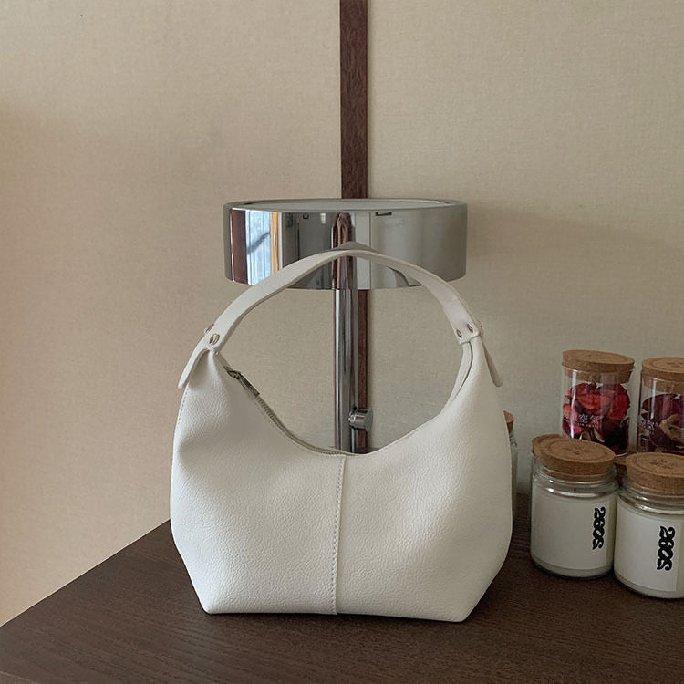Soft Leather Hobo Bag - PU Shoulder Purse with Zippered Compartments