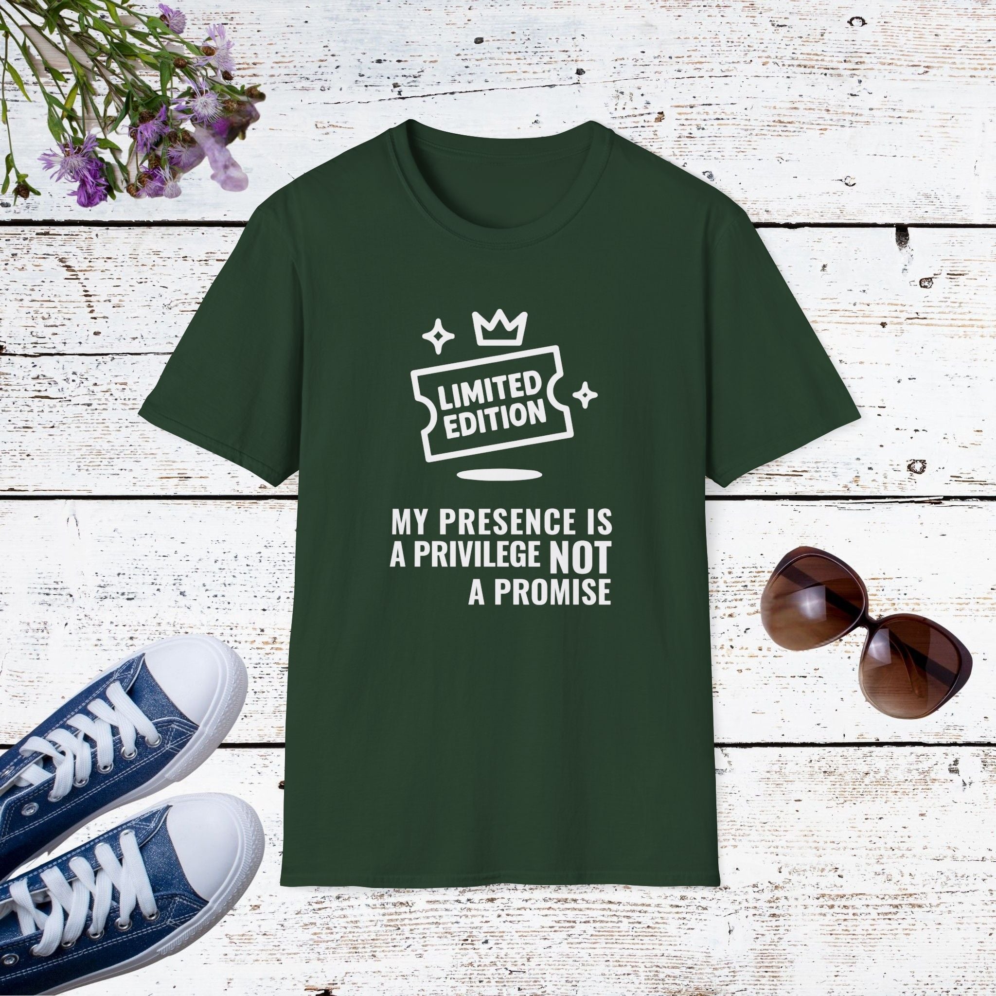 Limited Edition My Presence Is a Privilege Not a Promise Shirt, Statement Introvert Tee, Bold Confidence Gift