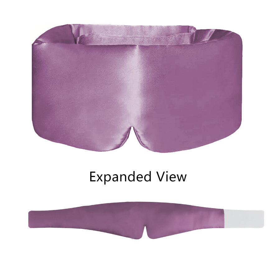 Silk-Like Bamboo Fiber Stretch Satin Eye Mask - Adjustable Blackout Cover for Travel & Deep Sleep