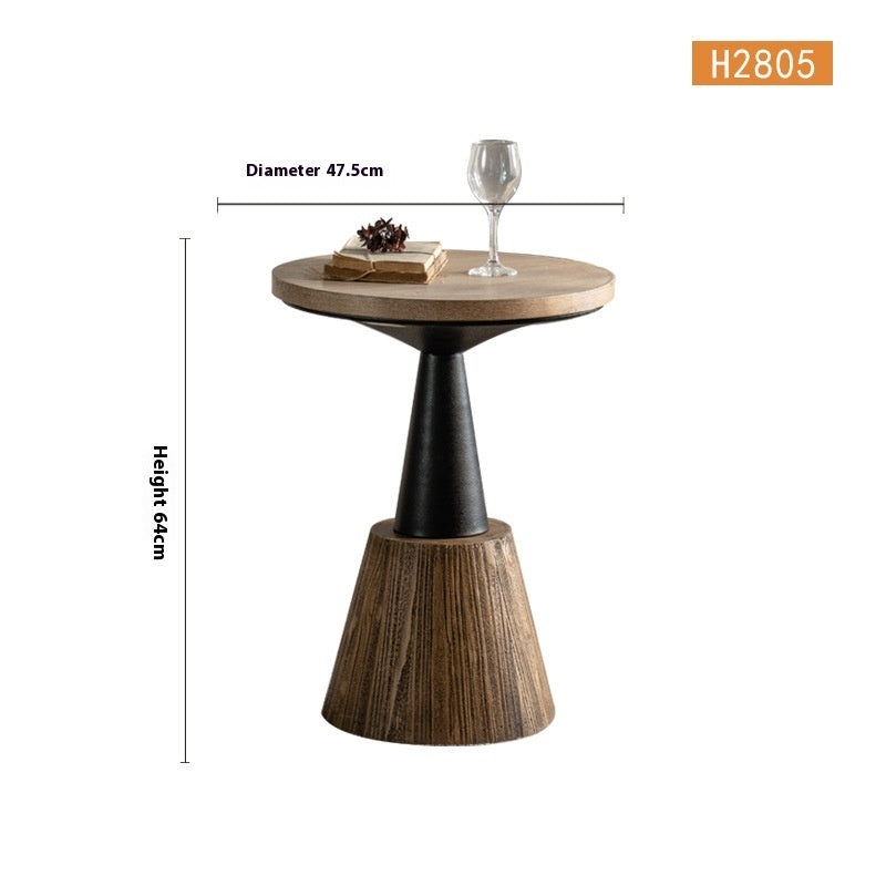 Scandinavian Coffee Table – Round Wooden Tea Table for Modern Living Rooms