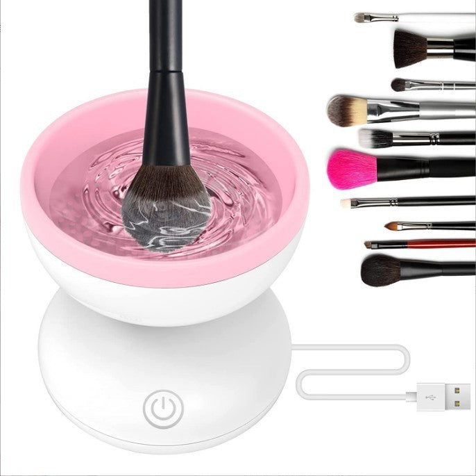 All-in-One Electric Makeup Brush Cleaner - No-Assembly, Travel-Friendly, Deep Clean Solution